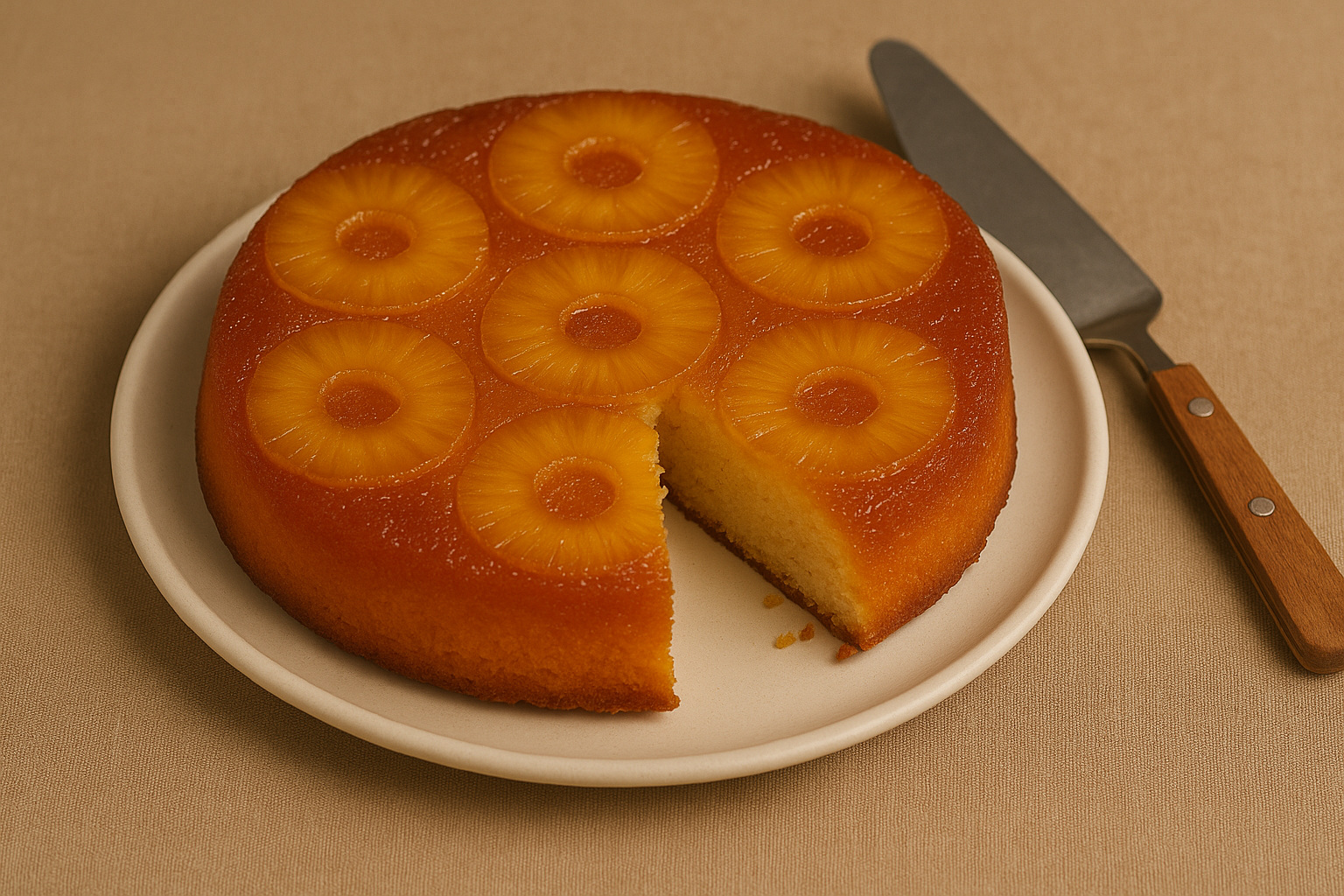 Bolo de Abacaxi Caramelizado